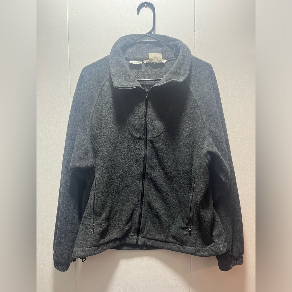 Columbia Jacket Women's Medium Gray Long Sleeve Full Zip‎ Fleece Zip-Up Pockets